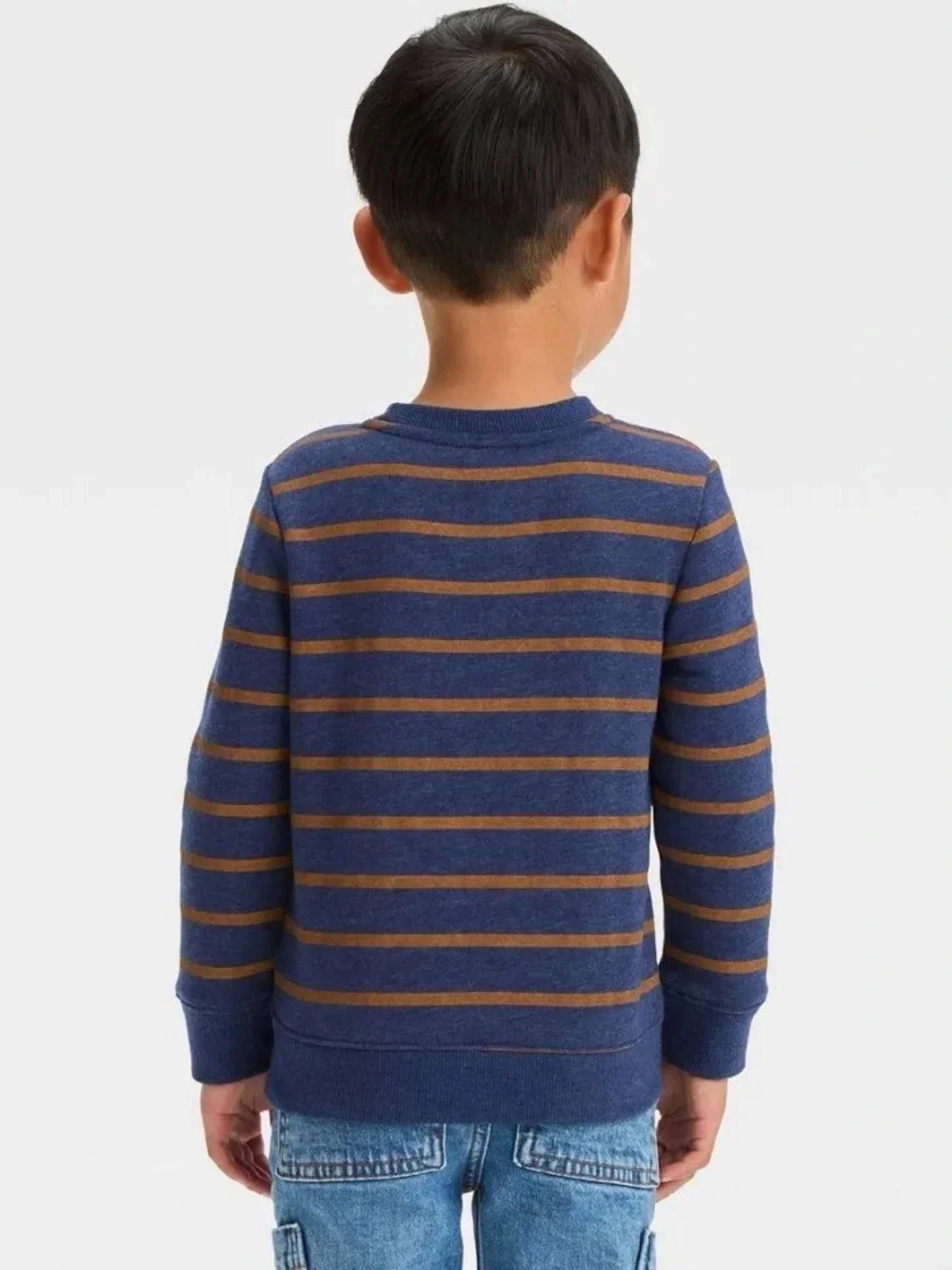 Target Cat‎ & Jack Navy and Mustard Striped Kids Sweatshirt 12M